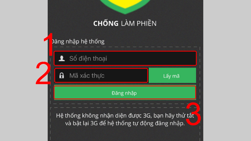 Lấy mã xác nhận 